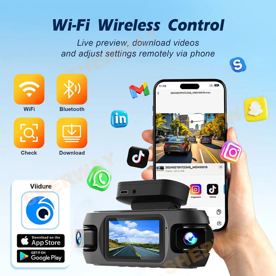 4 Channel 4K Dash Camera for Cars 360°