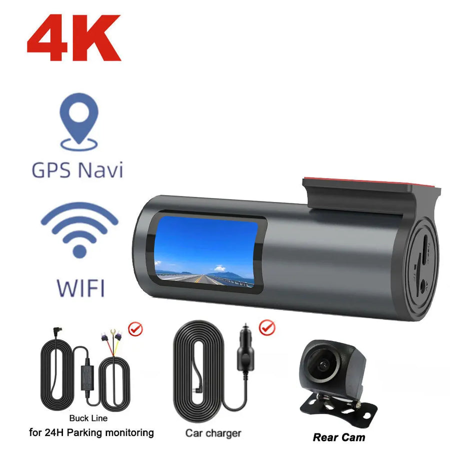 Dash Cam 4K WiFi GPS Dash Camera