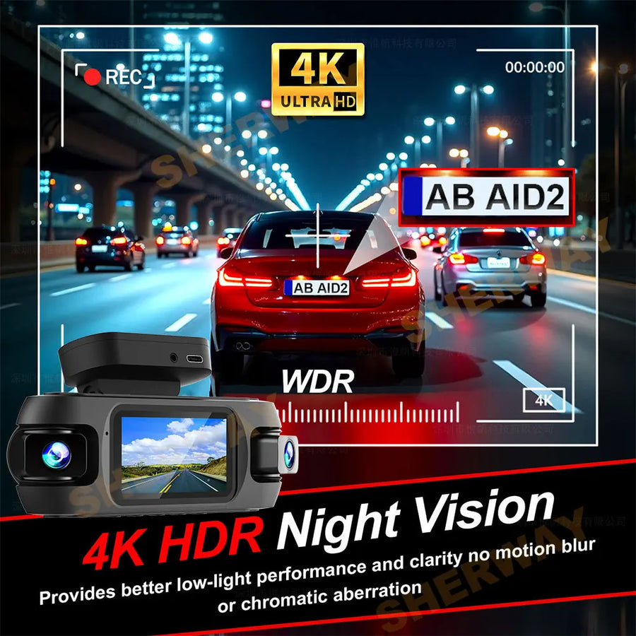 4 Channel 4K Dash Camera for Cars 360°